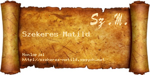 Szekeres Matild névjegykártya